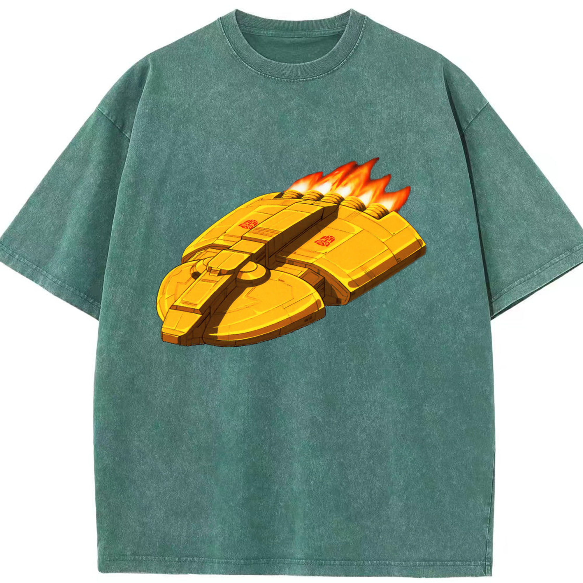 （画像用）  綿100% ヴィンテージ風 半袖Tシャツ（フロントプリント）